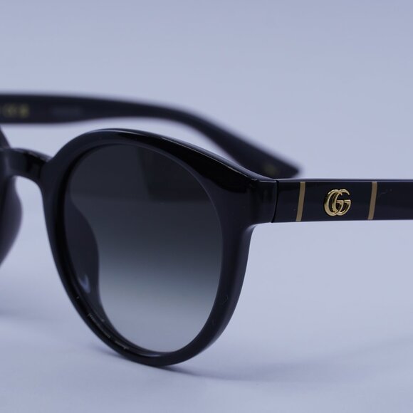 Gucci GG0638SK 001 Sunglasses Black Round Frame, Grey Lenses main image 4